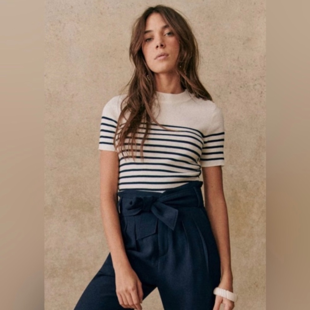 NWT Sezane Mona Sweater Jumper 85% Cotton/15% Wool- Size Medium